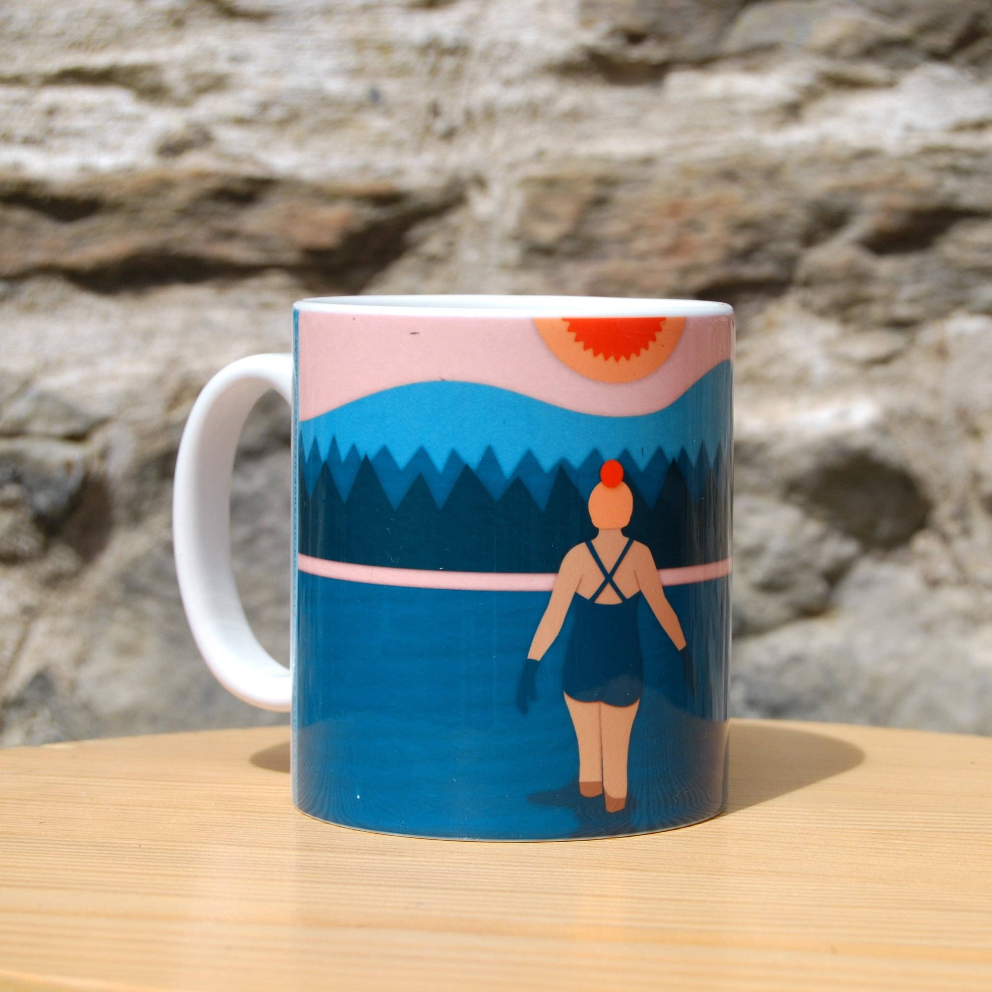 Lochside Wild Swimming Mug by penny black