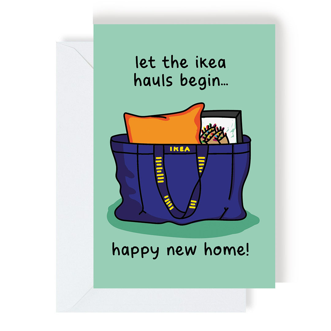 Let The IKEA Hauls Begin New Home Card by penny black
