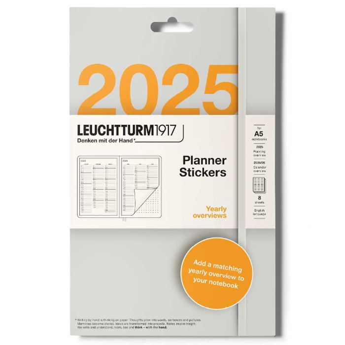 LEUCHTTURM1917 Self-Stick Planner Stickers 2025 - Yearly Overviews