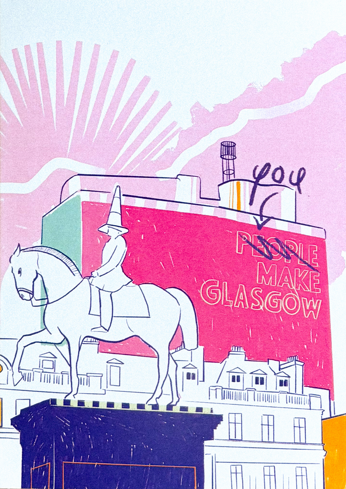 You Make Glasgow Scottish Friendship Card by penny black