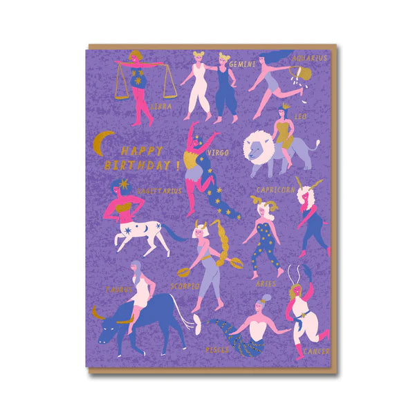 Astro Femmes Cosmic Birthday Card