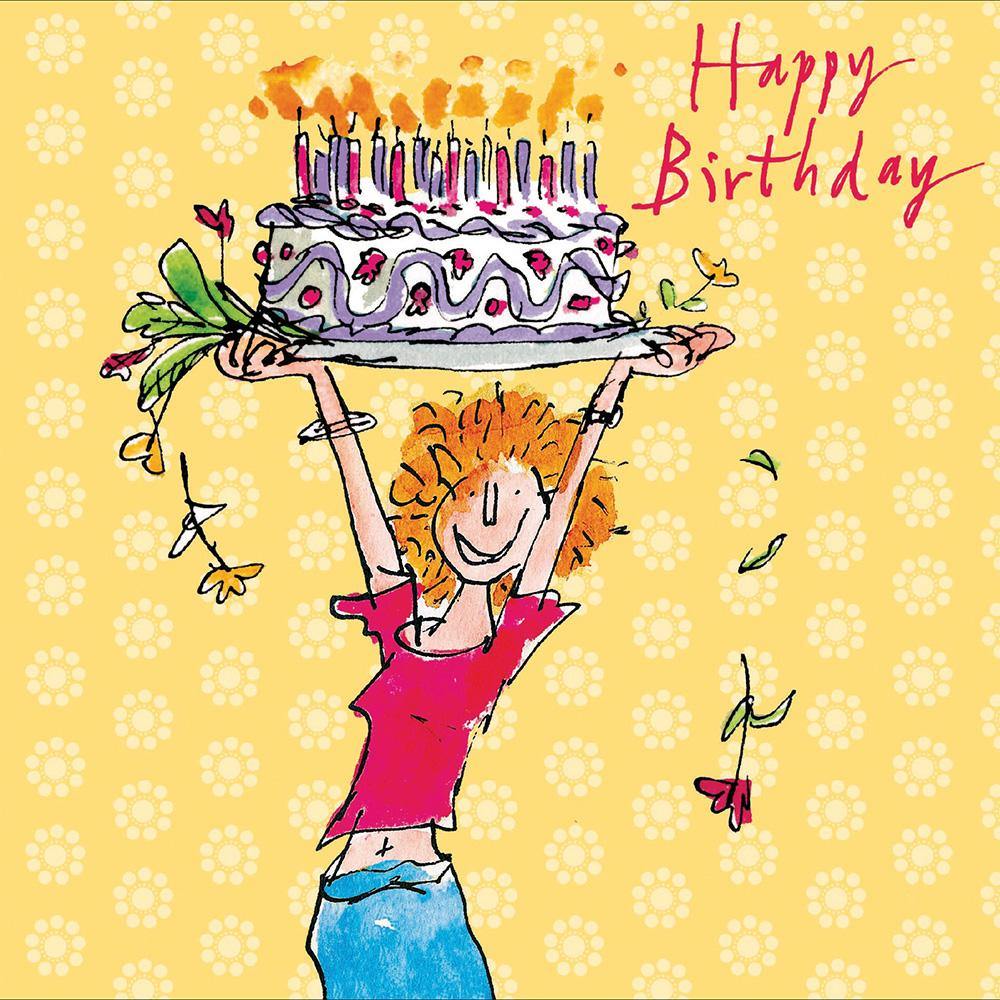 Birthday Cake Quentin Blake Card - Penny Black