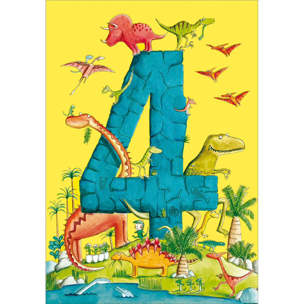 Dinosaurs 4th Birthday Card by penny black