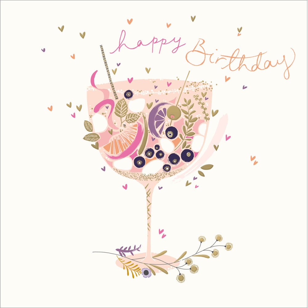 Gin &amp; Tonic Glass Birthday Card from Penny Black