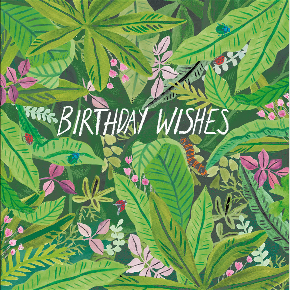 Tropical Leaves Charity Birthday Card from Penny Black