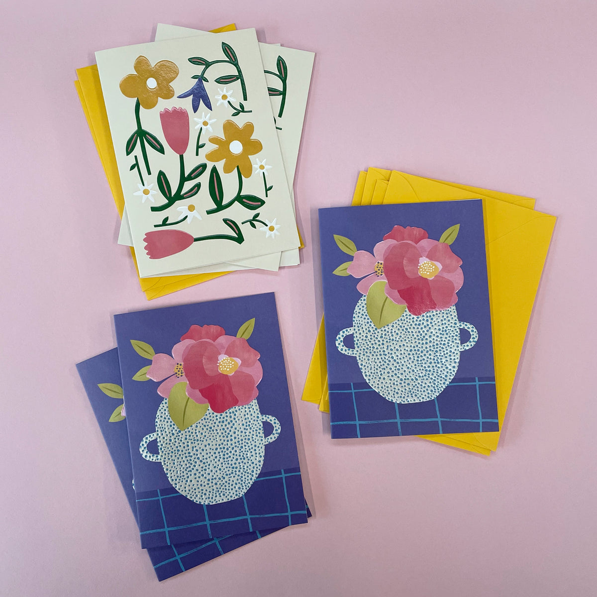 Joyful Floral Blank Cards 6 Pack