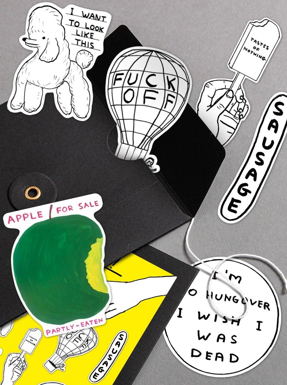 David Shrigley Sticker Pack - Penny Black