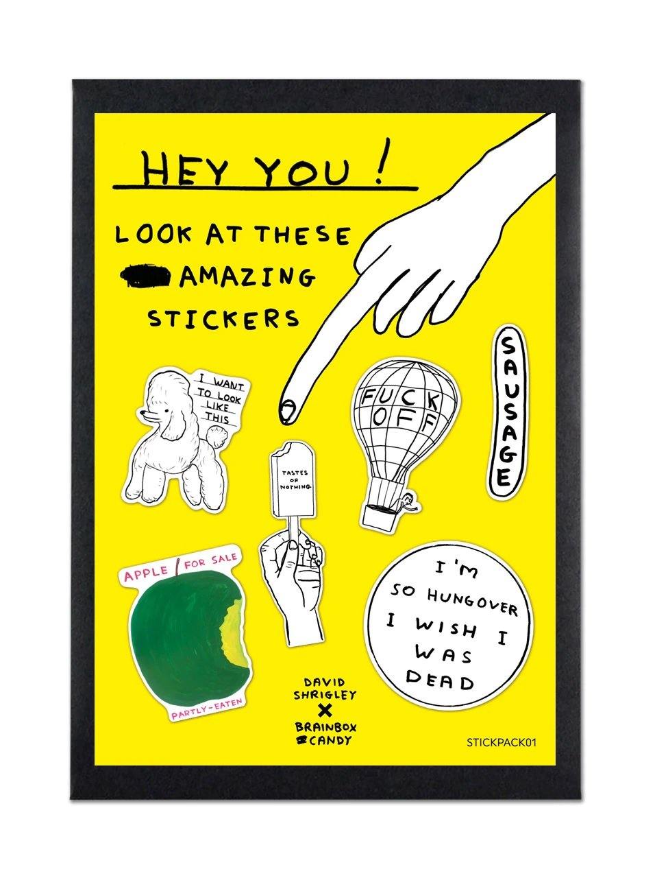 David Shrigley Sticker Pack - Penny Black