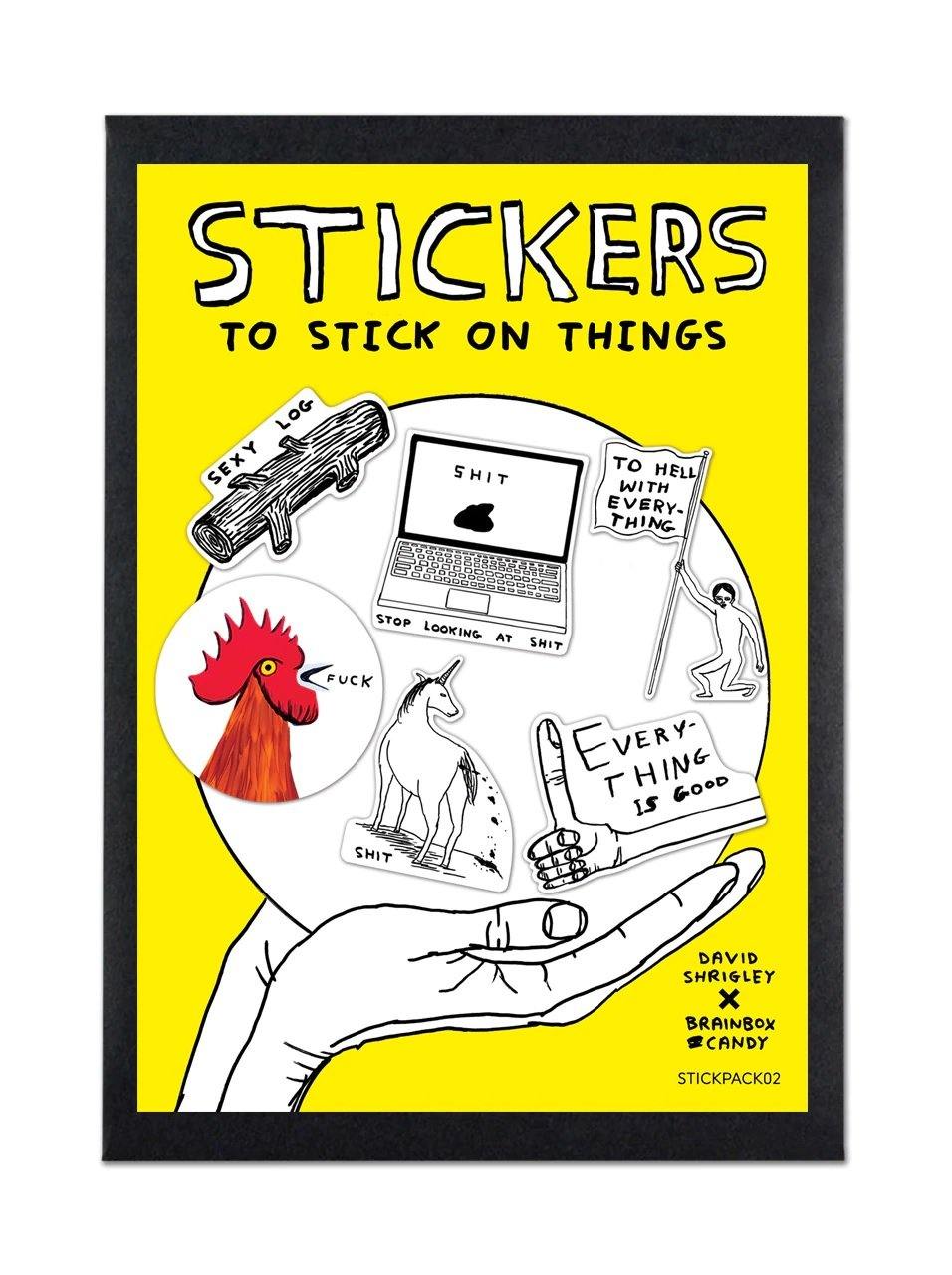 David Shrigley Sticker Pack - Penny Black