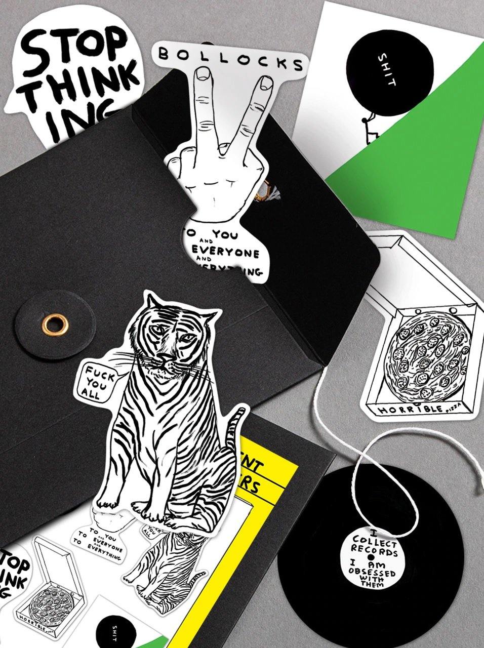 David Shrigley Sticker Pack - Penny Black