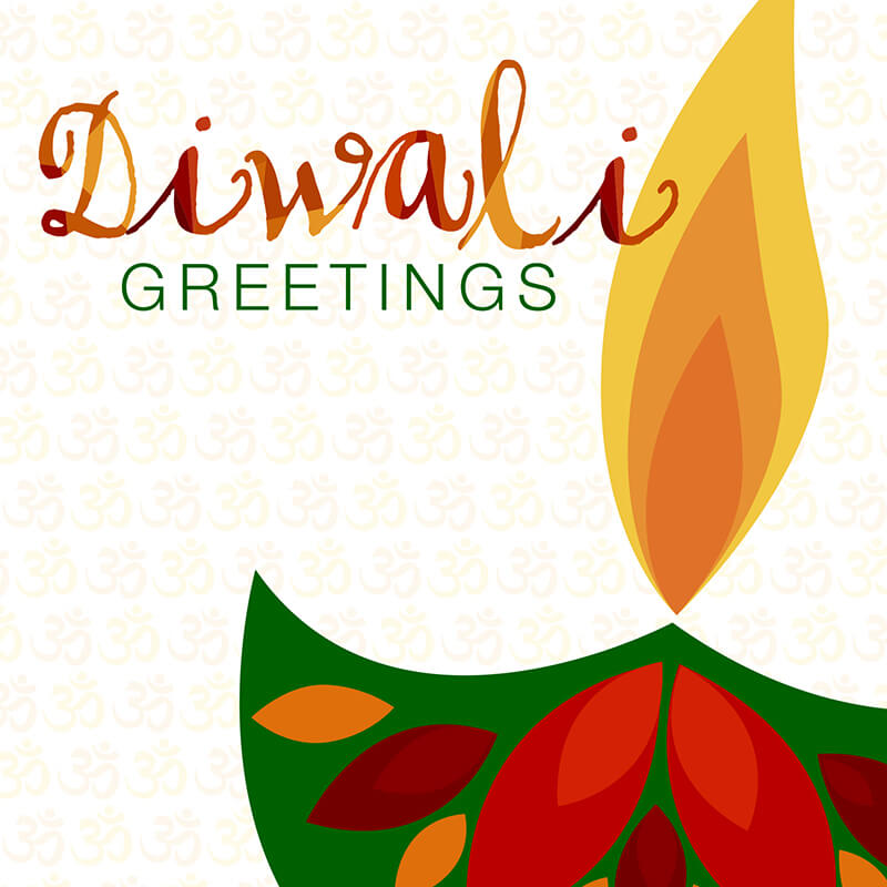 Diwali Greetings Candle Greeting Card