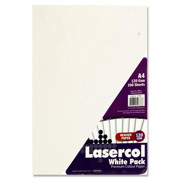 Lasercol A4 White 120gsm Paper 100 Sheets - Penny Black