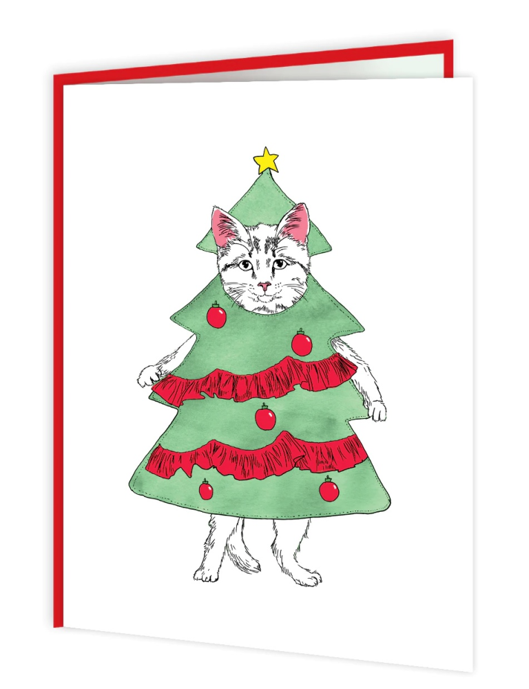 Catmas Tree JimBob Art Christmas Card - Penny Black