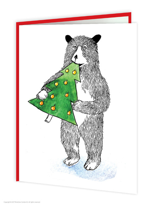 Bear Tree JimBob Art Christmas Card