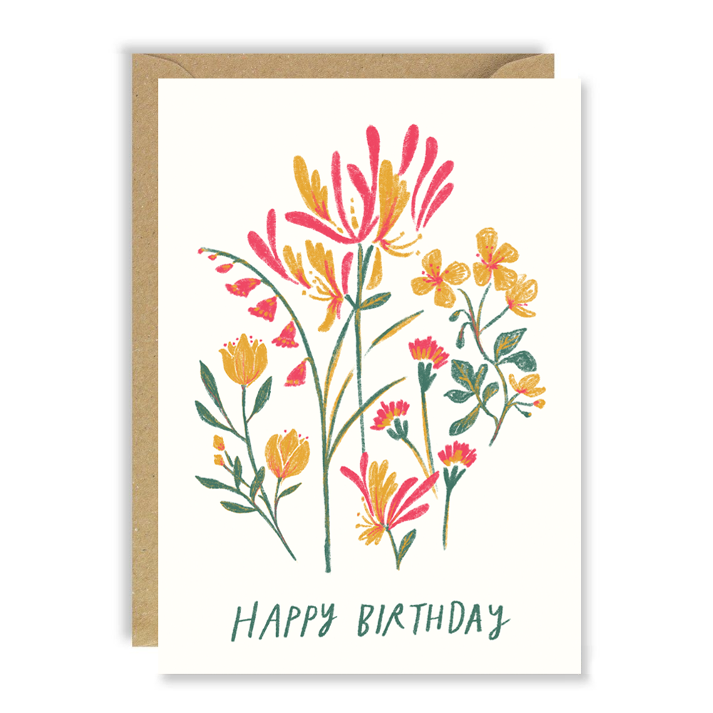 Wildflower Posy Birthday Card