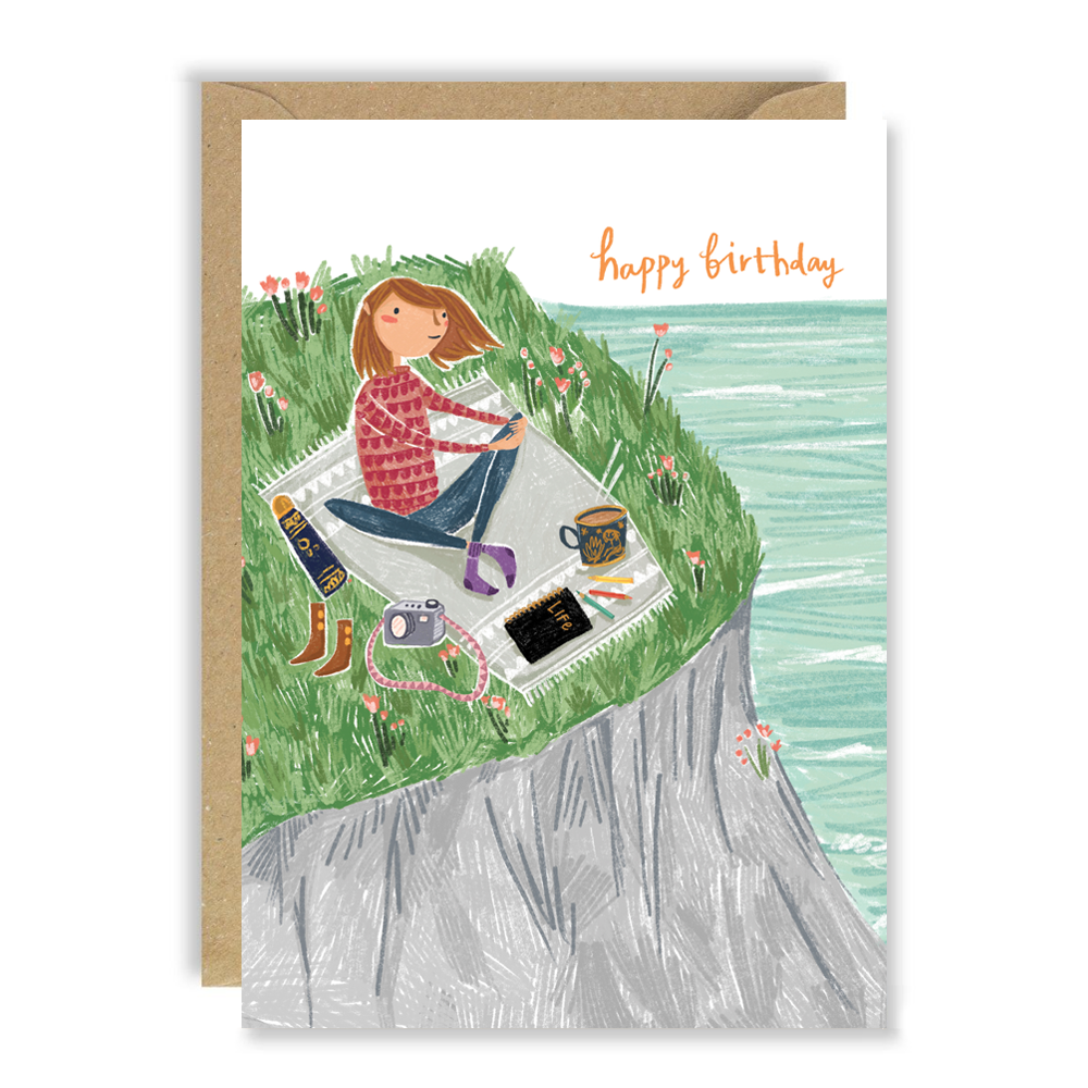 Clifftop Picnic Birthday Card