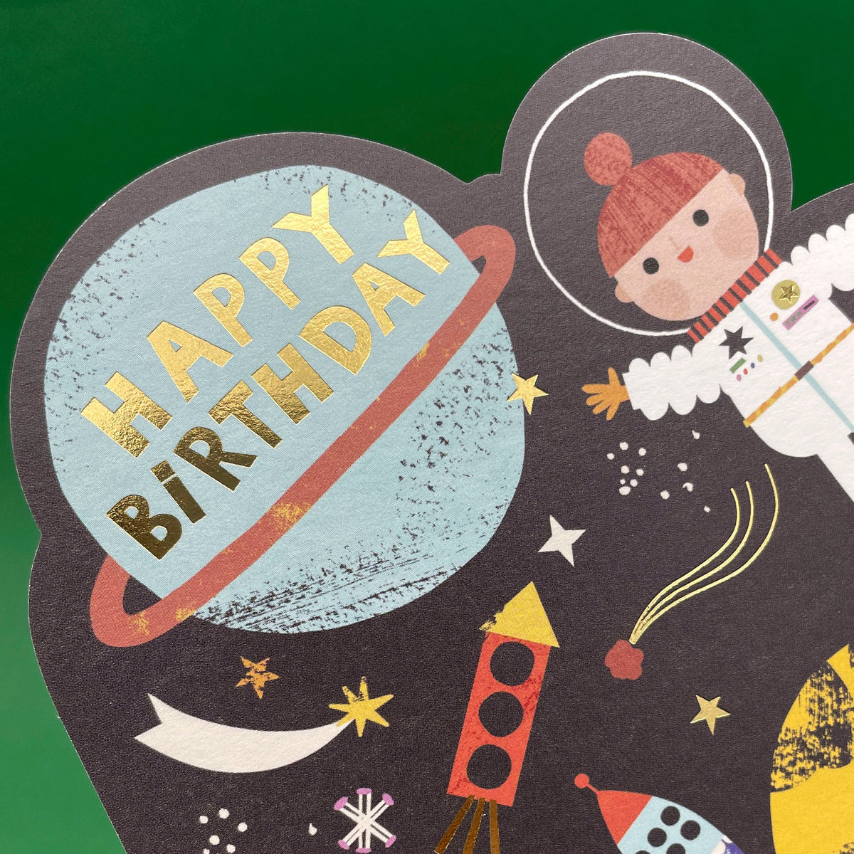 Cosmic Space Cut Out Children&#39;s Birthday Card