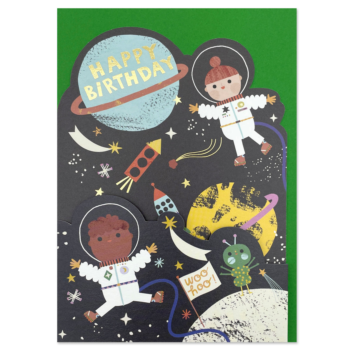 Cosmic Space Cut Out Children&#39;s Birthday Card