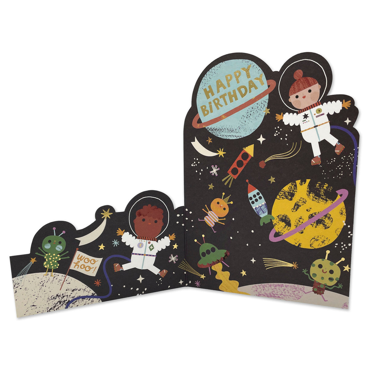 Cosmic Space Cut Out Children&#39;s Birthday Card