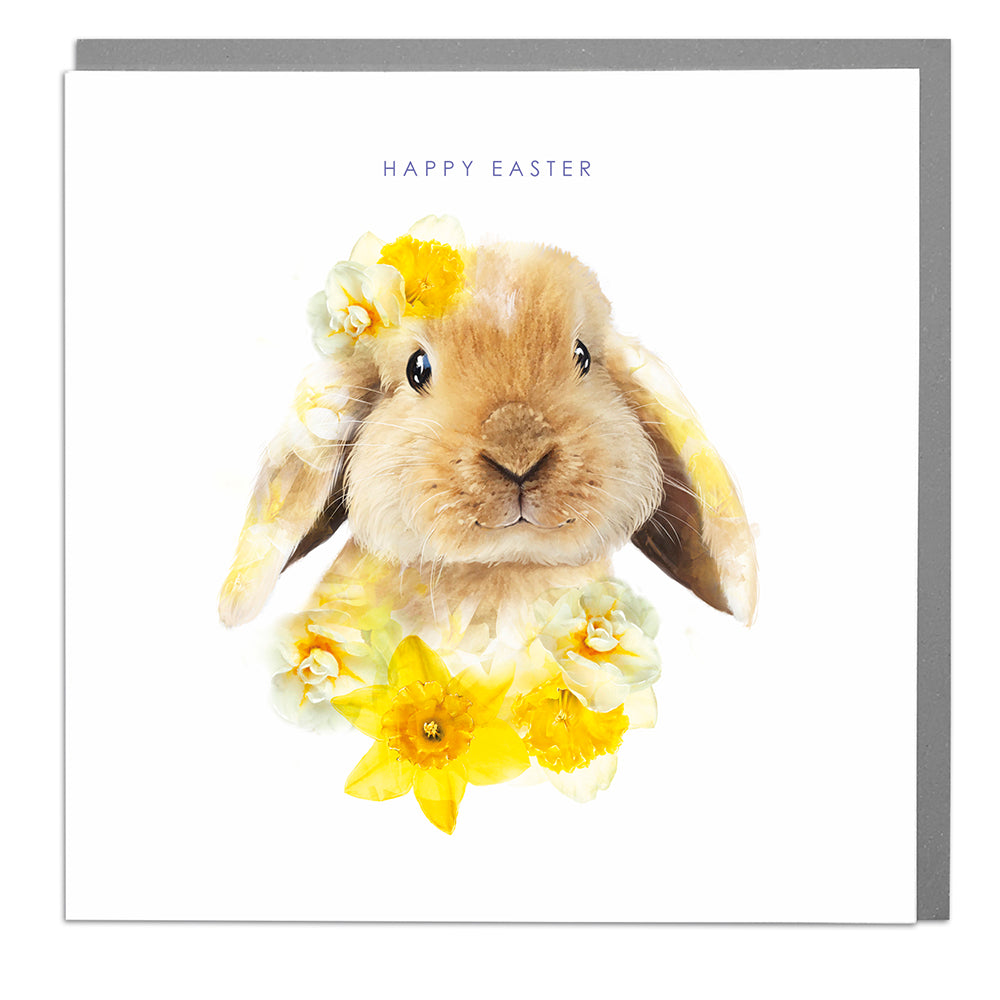 Floral Lop Earred Bunny Photographic Easter Card from Penny Black