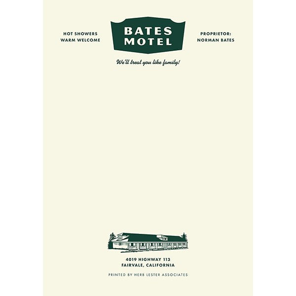 Bates Motel Psycho Movie Notepad