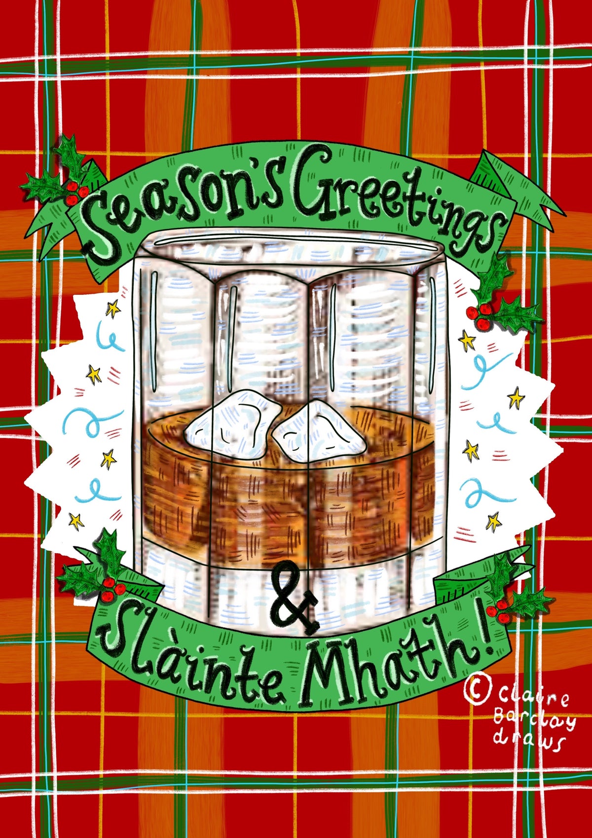 Season’s Greetings and Slainte Mhath Scottish Christmas Card