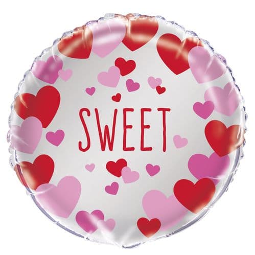 Sweet Pink and Red Hearts 18&quot; Valentine&#39;s Day Foil Balloon